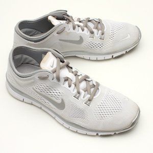 Nike Free 5.0 TR Fit 4 Womens Running Shoes White Silver Metallic 629496 US 8